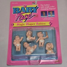 1991 Baby Face Magic Diaper Babies Galoob Color Changing Diapers
