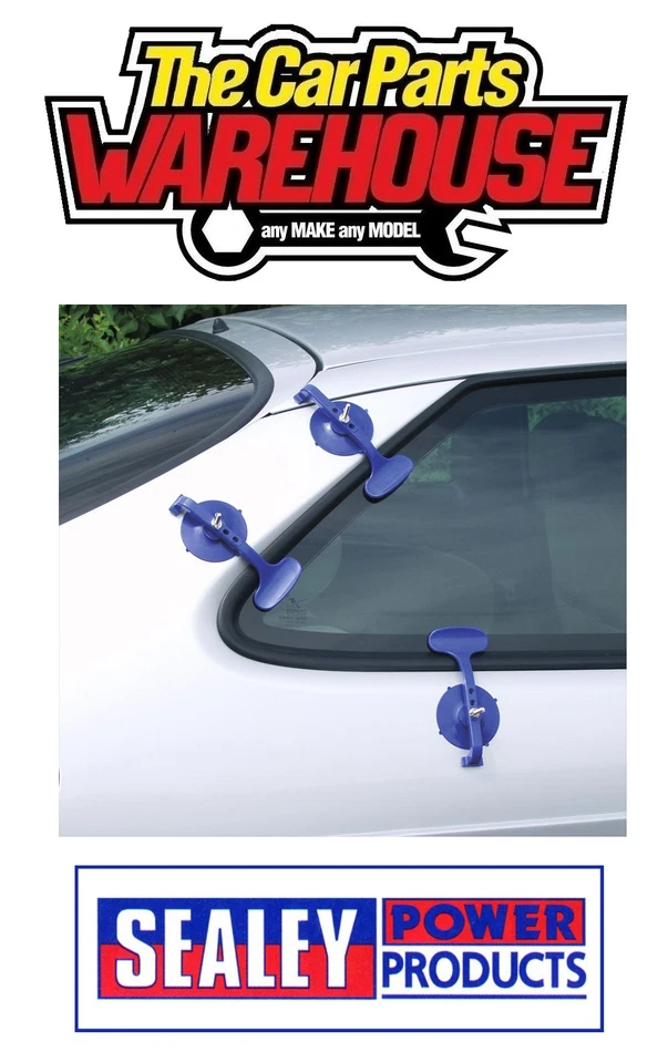 Sealey RE006 Suction Cup Clamp Set Trim Dents Panels Puller Glass Adjustable - Image 3 of 3