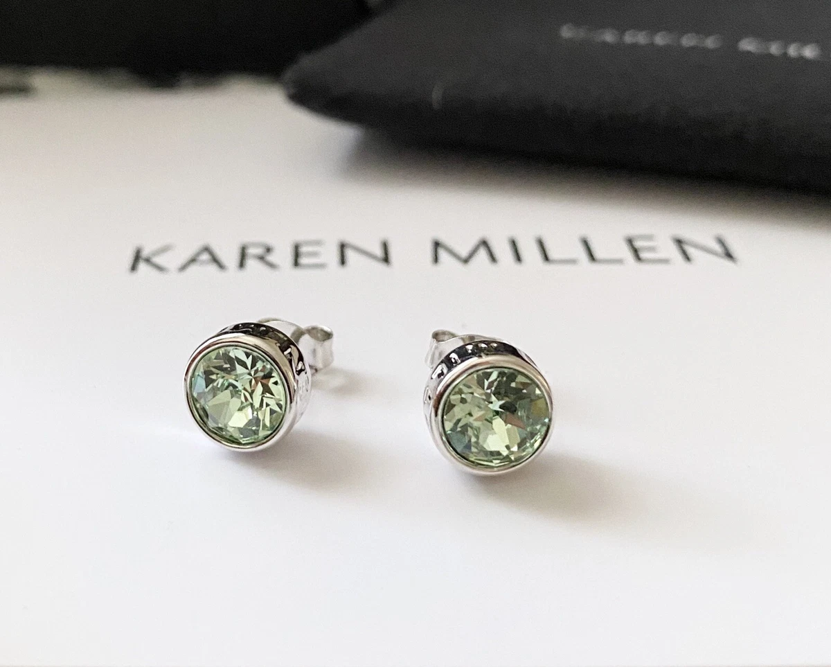 Karen millen logo stud earrings sale