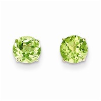 14k Yellow Gold Round Peridot 6mm Post Earrings. on sale 14k Yellow Gold Round Peridot 6mm Post Earrings. on sale