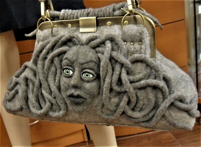LARGE DOCTOR SATCHEL FELTED BAG MADE IN EUROPE UNIQUE GIFT FOR WOMEN