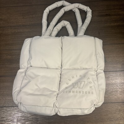 NFL Washington Commanders Sand Puff Tote Bag Puffer Bag New