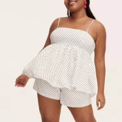 Kate Spade Polka Dot Baby Doll Tank Top Shirt Size 3X NEW