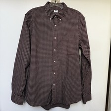 Uniqlo Men’s Medium Dress Shirt Long Sleeve Plaid