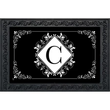Briarwood Lane Black and White Monogram C Doormat