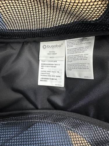 Bugaboo Donkey2 Seat Fabric (Blue Melange) With Extra Attachments - Picture 10 of 14