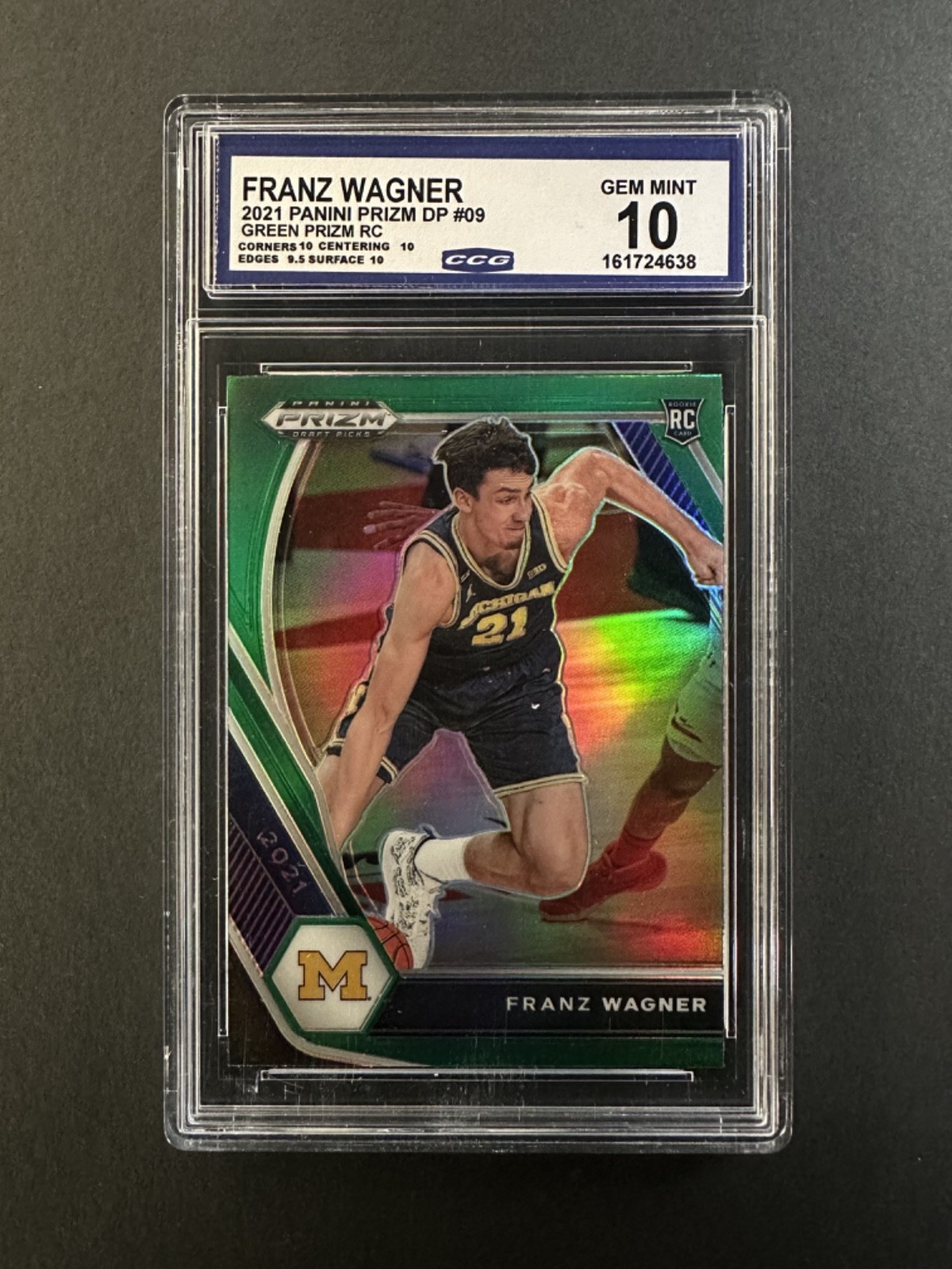 2021-22 Franz Wagner Panini Prizm Draft Picks - #9 Green Prizm