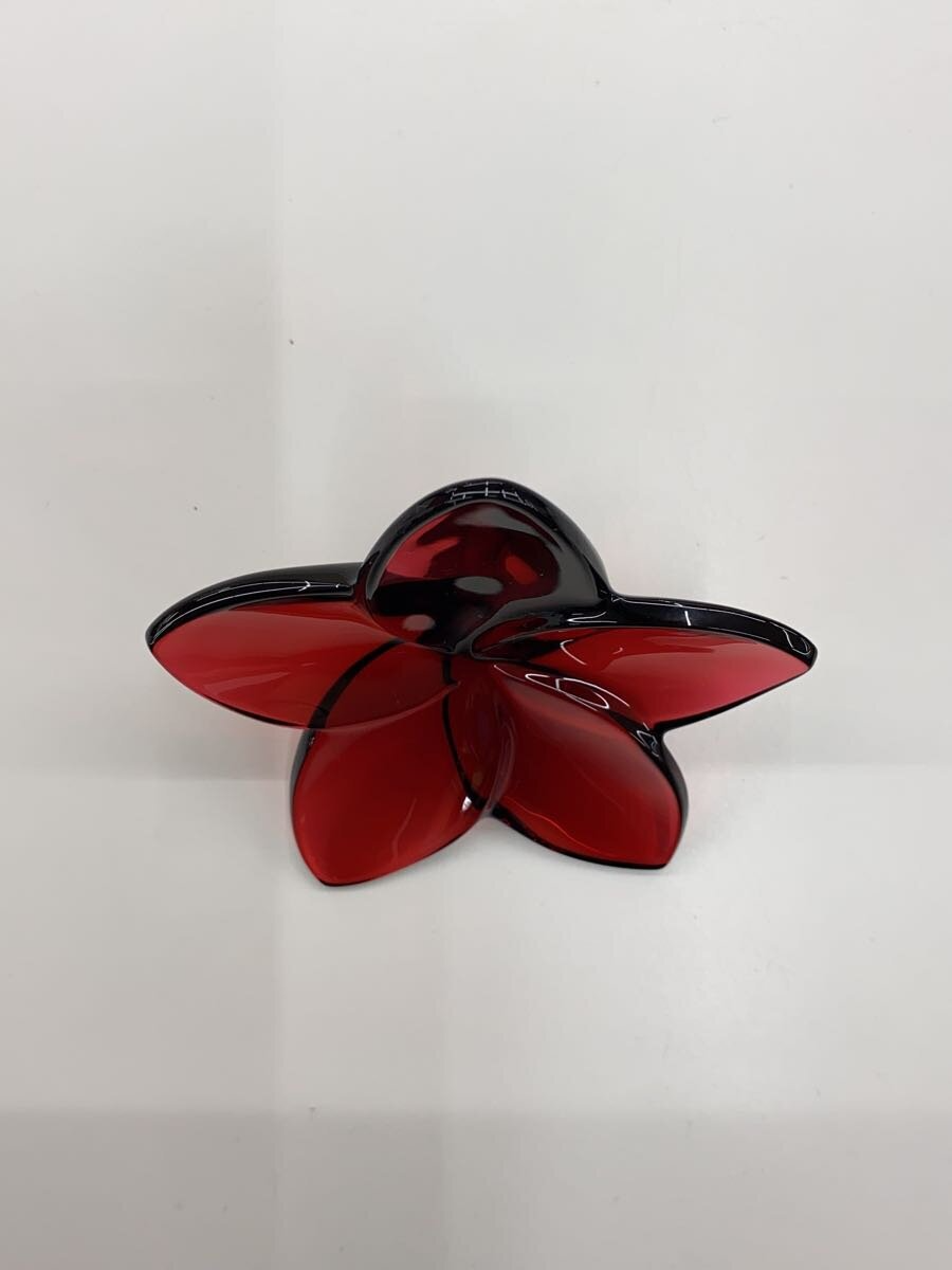 Baccarat Figure Bloom Crystal Flower Red Baccarat With Box USED | eBay