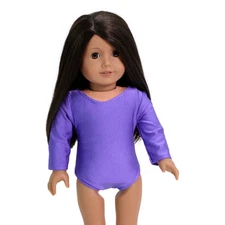 Purple Gymnastics Leotard 18" Doll Clothes For American Girl Dolls