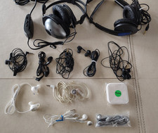 Lot Of 10 Wired Earbuds and 2 Headsets Most Unbranded