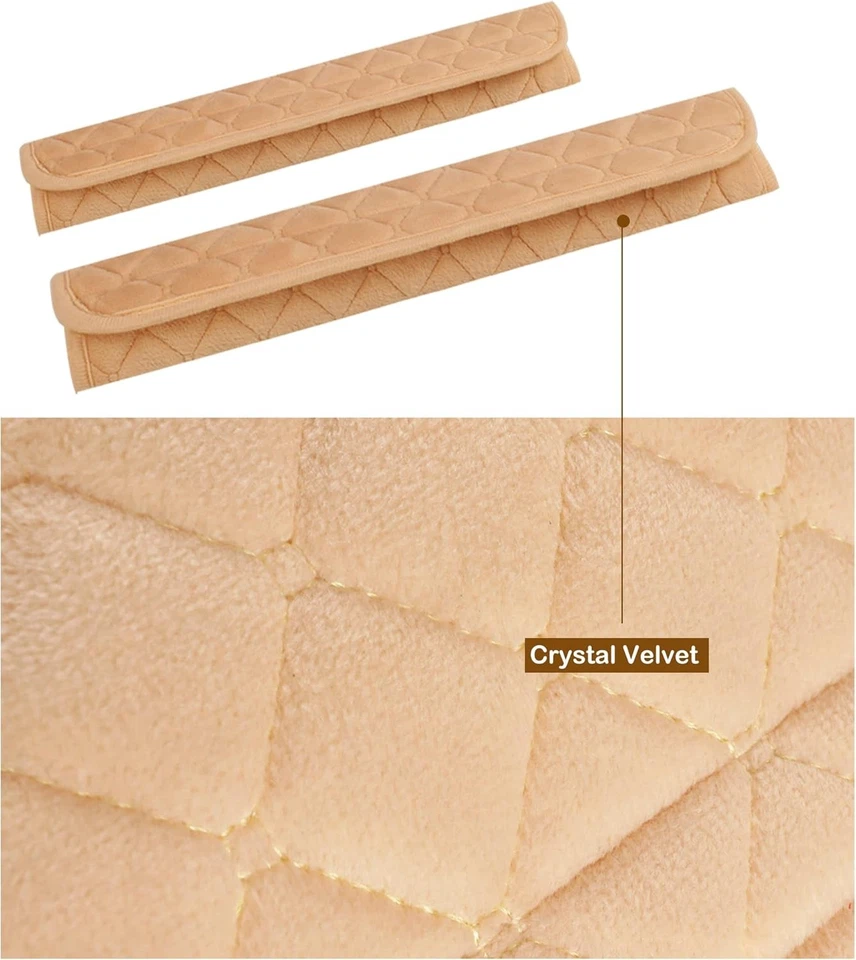 Fundas de cinturón de seguridad extra largas para adultos niños mujeres y hombres, 19,5 pulgadas - 1 pieza, beige Foto 4 de 4