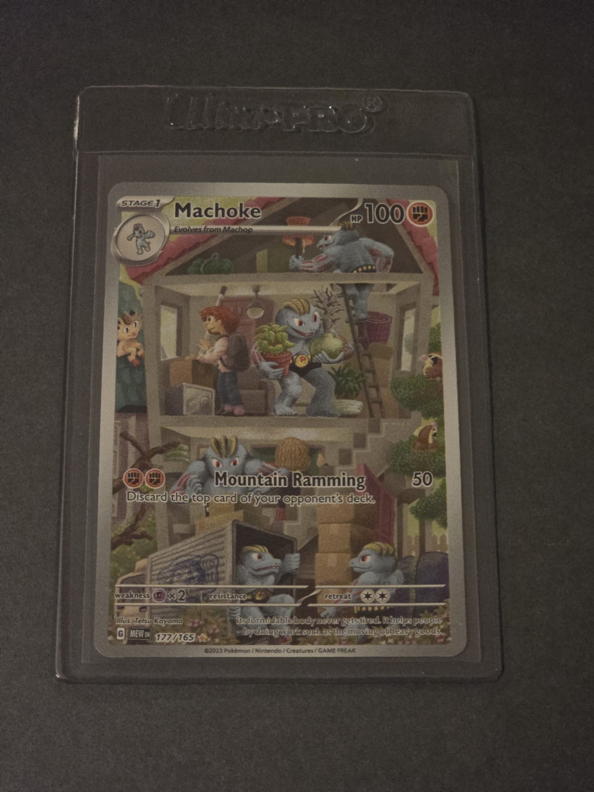 Pokémon TCG Machoke Scarlet Violet 151 Holo Illustration Card 177/165NM