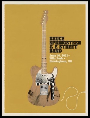 Bruce Springsteen & The E Street Band  2023 Villa Park Birmingham DIN A1 Poster