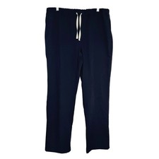 FIGS Women Isabel High-Rise Wide-Leg Scrub Pants Large Navy Blue Medical FM4500