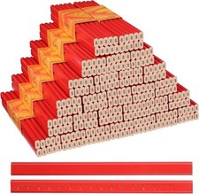 Lincia 300 Pcs Carpenter Pencils 7 Inch Octagonal 1 Count Pack of 1 , Red