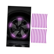 Zipelo 20PCS Reflective Car Wheel Decorative Stripe Stickers, Anti Purple