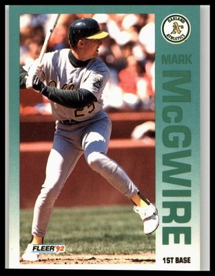 1992 Fleer #262 Mark McGwire