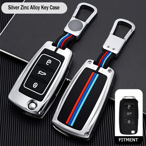 Zinc Alloy Car Remote Key FOB Cover Case For VW Jetta Passat Golf 3 Button Shell - Picture 11 of 11