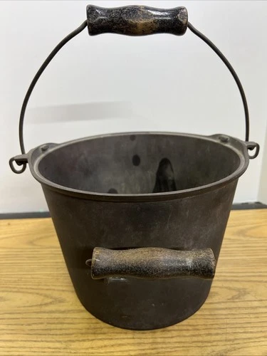 Pre Griswold ERIE No. 8 Cast Iron SAFETY Cooker Bean Pot Kettle 858