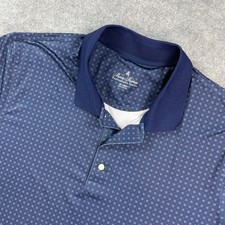 Brooks Brothers Series Mens Polo Shirt XXL Blue Geometric Short Sleeve