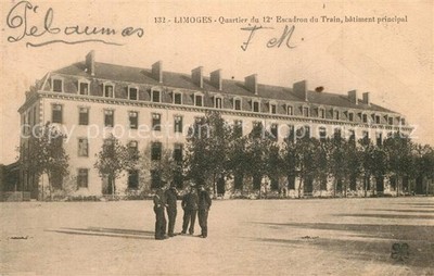 Limoges Haute Vienne Quartier du 12e Escadron du Train Bâtim