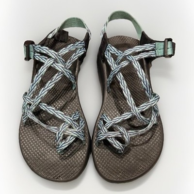 Chaco Women s ZX2 Classic Green Strappy Toe Loop Sandals Comfy Hiking Outdoor 9