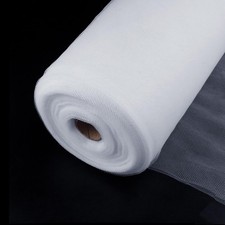 White Tulle Fabric 54 inch x 40 Yards 120ft Draping Mesh Tulle Bolt for Wed...