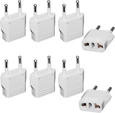 8 Pack European Travel Plug Adapter, US to Europe Plug Adapter, Type C Wall O...