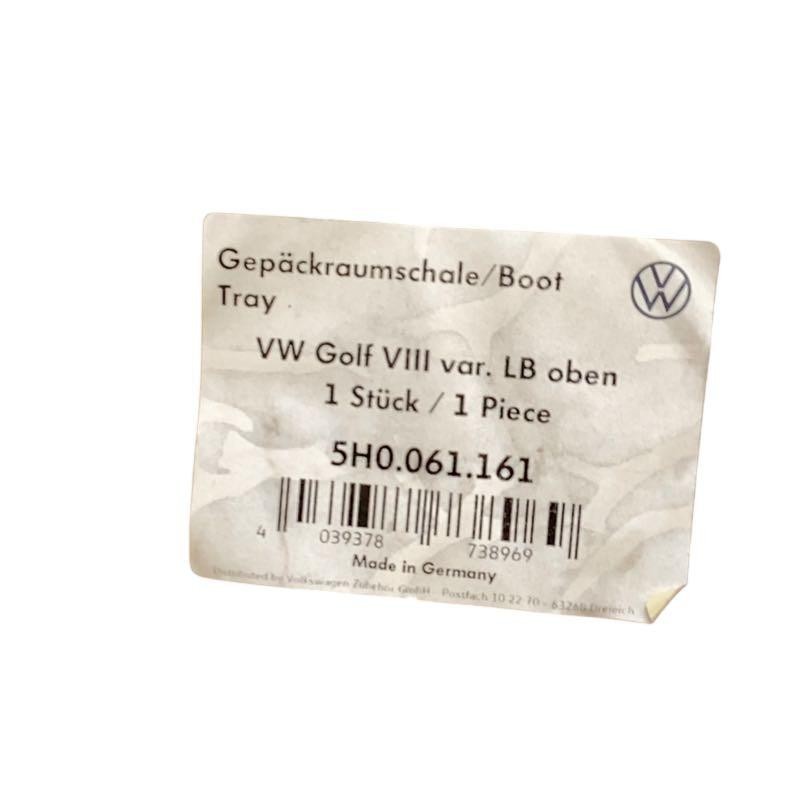 Tapis de coffre lavable et antidérapant pour Volkswagen Golf 8 avec rebords hauts