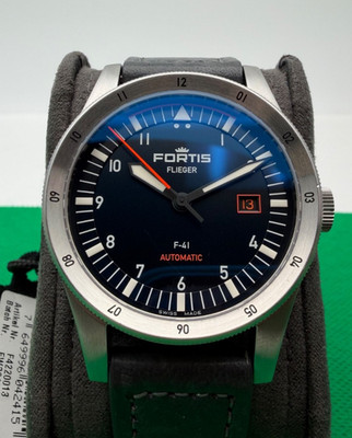 FORTIS F-41 Flieger Swiss Automatic 41mm Black Dial 200m Full Set