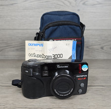 Olympus SuperZoom 3000 Multi AF 35mm Film Camera w/ Case Manual - Works