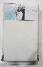 Martha Stewart Collection Simple Pique Euro Pillow Sham 26" x 26" Ivory 100% New