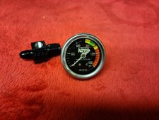 New Nos 1.5 Liquid Filled Nitrous Pressure Gauge W 4an Adapter Fitting