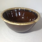 Vintage Hull Pottery USA Oven Proof Brown Drip Glaze 7” Mixing Bowl A+++