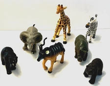 Safari Ltd & AAA PVC Jungle Animals Figures Lot of 7 Bears Giraffe Rhino Bears