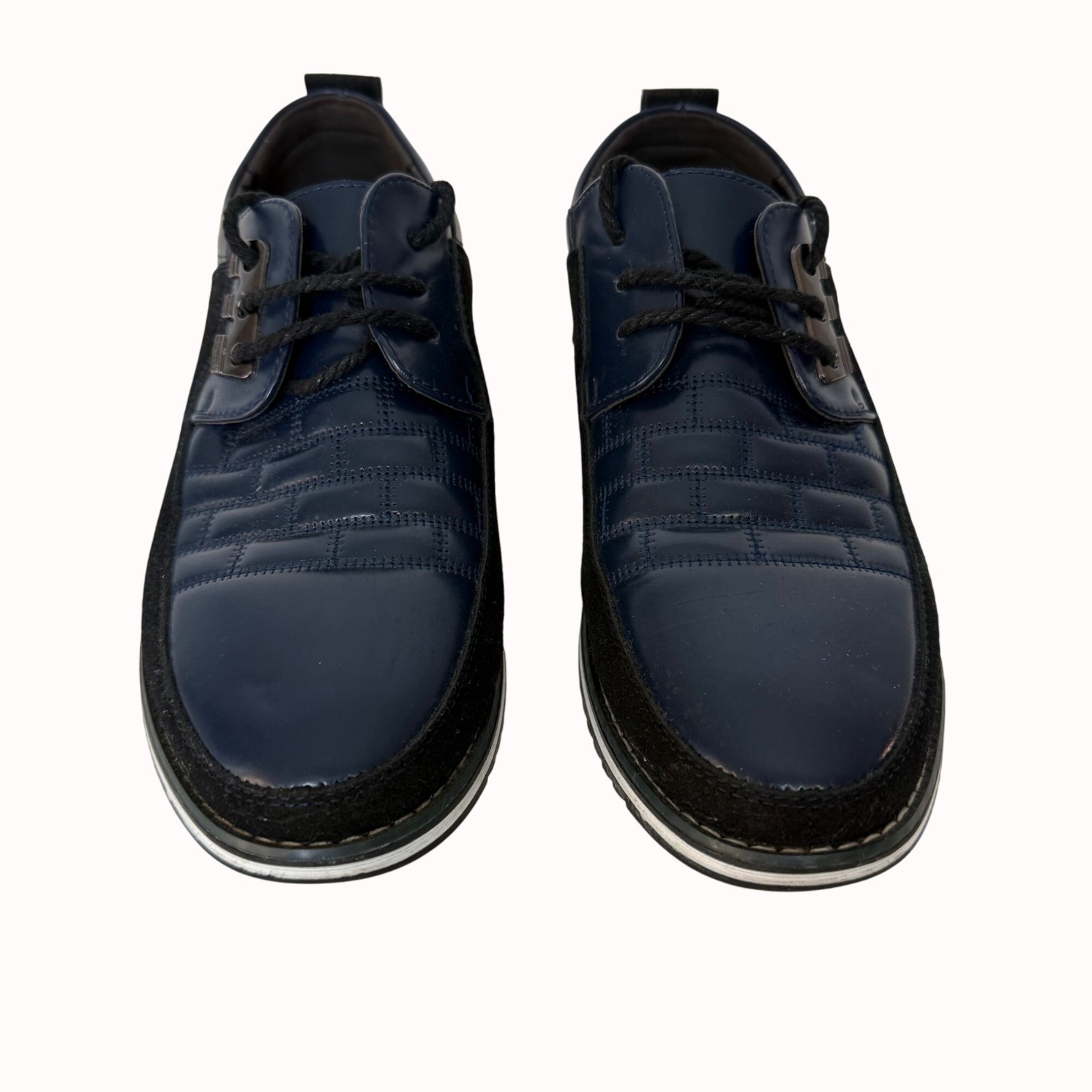 Gatsby Oxford Derby Shoes Size 8.5 Navy Blue Business Casual Shoes Retro Hipster