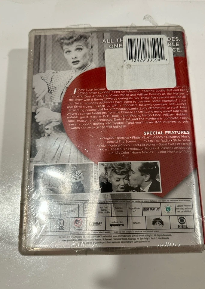 I LOVE LUCY Box set seasons 1-5 DVD  25 Discs Black&White **shrink wrap damage** Foto 3 de 3