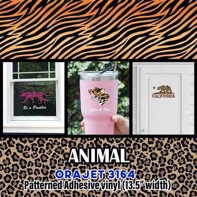 Animal Patterned Adhesive Vinyl 13.5'' ROLL **FREE SHIPPING**