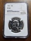 1962 Franklin Half Dollar 50c Silver PROOF Graded NGC PF69 High Grade