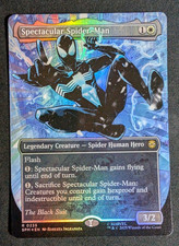 MTG Spider-Man Spectacular Spider-Man 0235 Borderless Textured Foil Black Suit