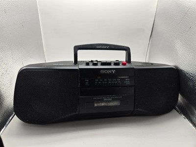 Sony CFS-B15 Black Boombox AM/FM Radio Cassette Tape Headphone Jack