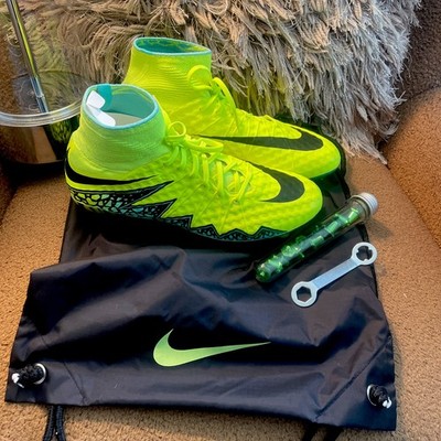 Nike Hypervenom Phantom ll SG ACC Volt/Black/Green 747213-704 Sz 8.5