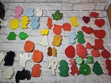 Lot of 48 Vintage Holiday Cookie Cutters 1980's - Hallmark, Christmas, Halloween