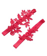 Wedding Garters for Bride Bridal Garter Set Leaf Garter for Wedding Plus Size...