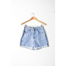 No Boundaries Denim Shorts Womens 9 Light Blue 90s Vintage High Waist Cuffed USA