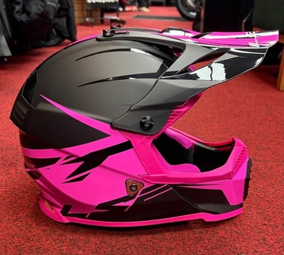 LS2 FAST EVO ROAR MX437 HELM MATT SCHWARZ + LILA / PINK EXTRA LARGE XL NOS