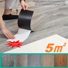 36X Floor Planks Tiles Self Adhesive Wood Effect PVC Flooring Bedroom 36"L x 6"W