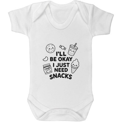 ''Ich werde okay sein. I Just Need Snacks' Baby Grows / Bodys (GR054195)