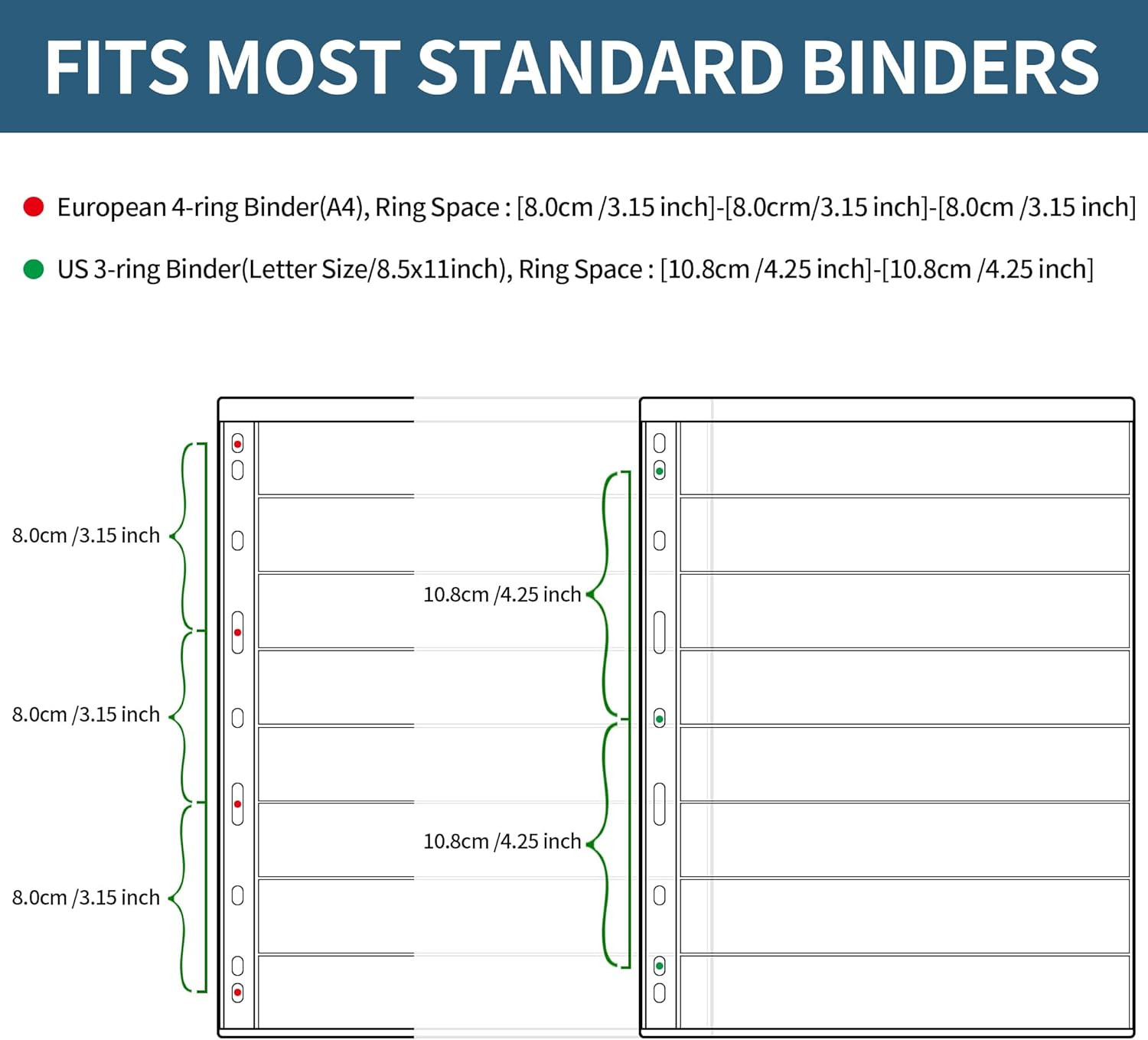10 Sheets 20 Pages Postage Stamp Album Pages, 8 Pockets 7.7X 1.18In Stamp Collec