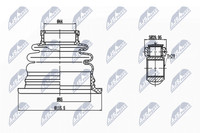 NTY NPW-MS-041 Gelenksatz, Antriebswelle Vorne Links FüR Mitsubishi